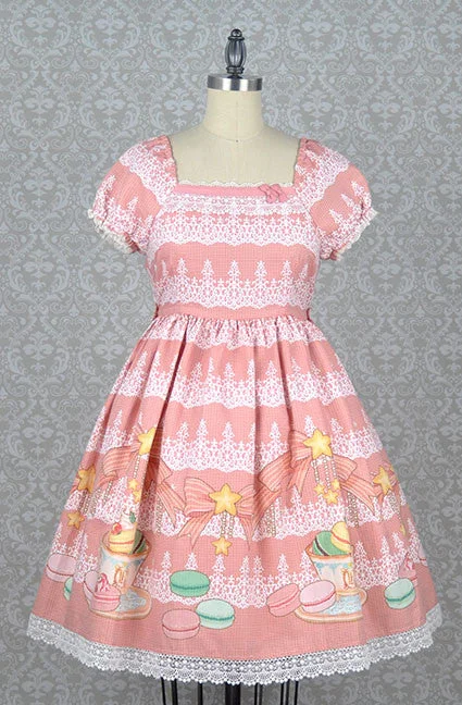 Macaron and Tea Onepiece Dress in Pink