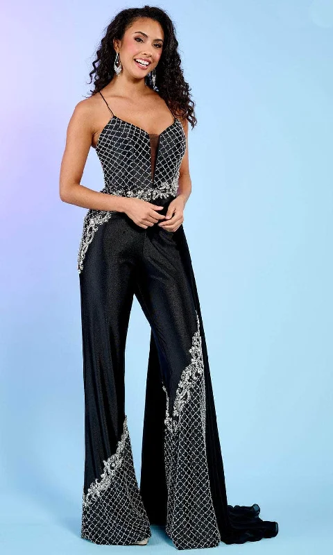 Rachel Allan 70655 - Strappy Back Flared Jumpsuit