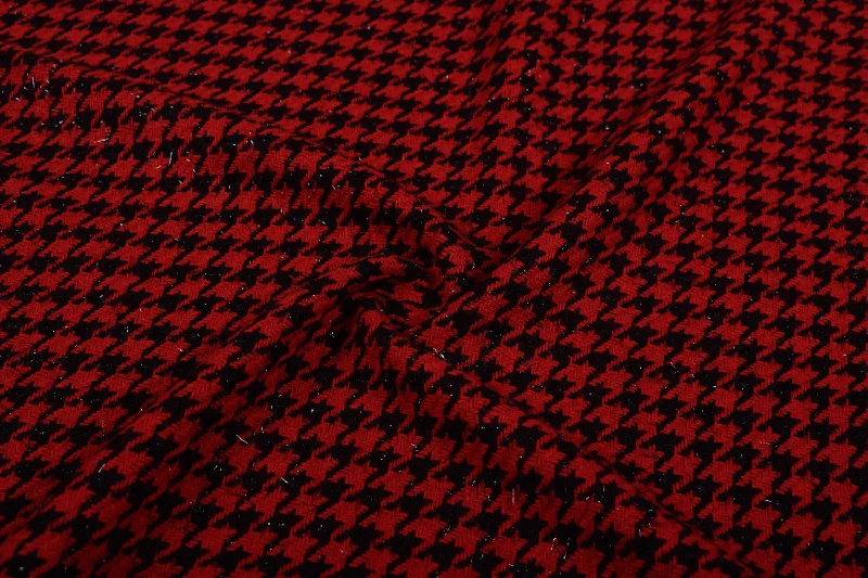 Red Boucle Fabric Fabric