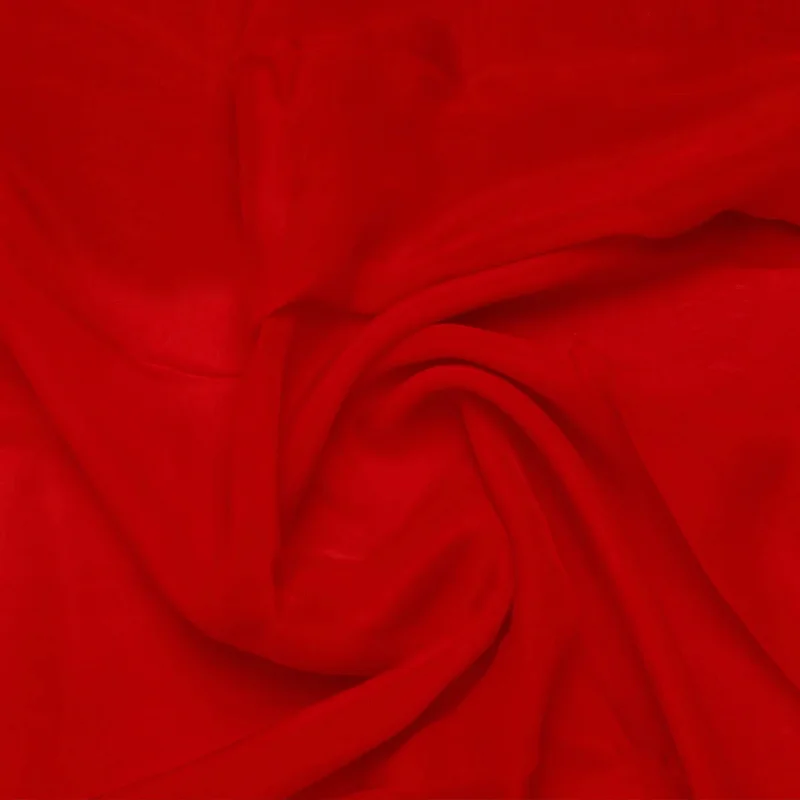 Red Plain Viscose Organza Fabric