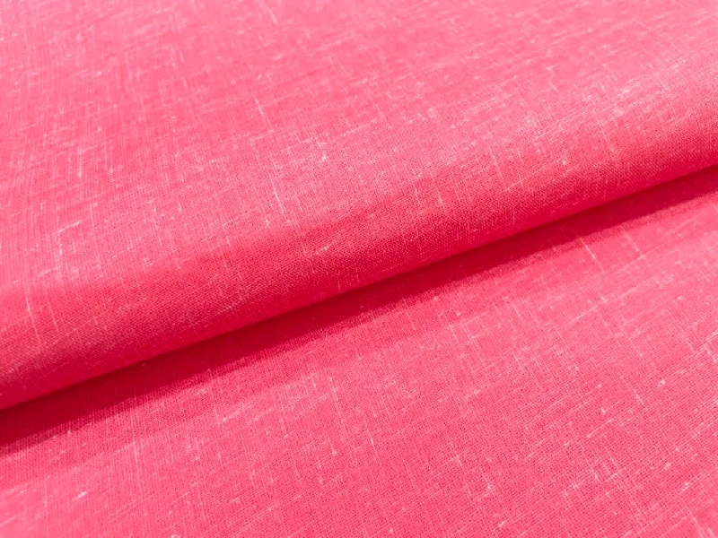 Rose Pink Plain Cotton Linen Fabric