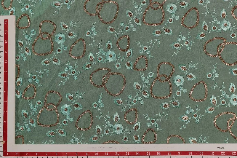 Sea Green Chinon Chiffon Fabric