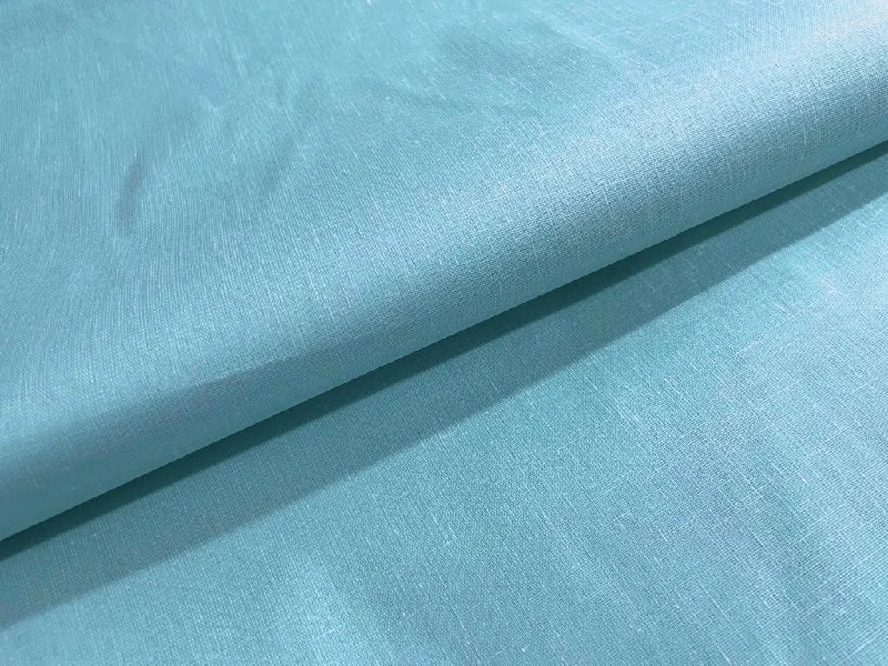 Sky Blue Plain Cotton Linen Fabric