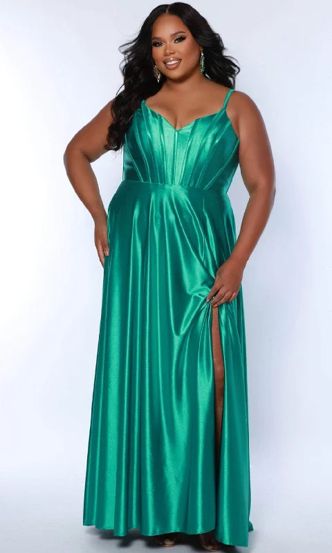 Sydney's Closet SC7380 - Satin Sleeveless Prom Dress