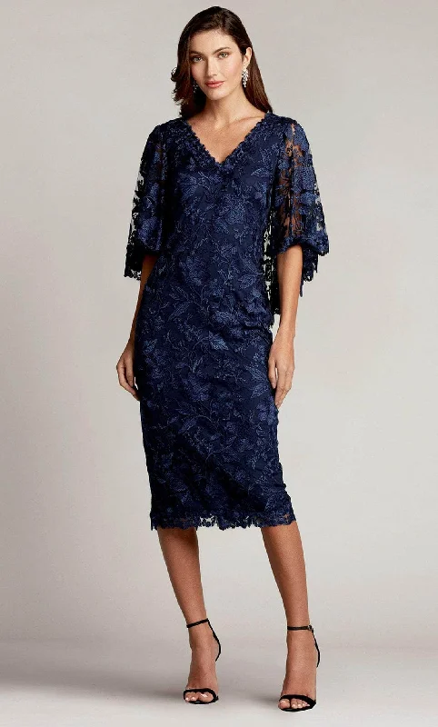 Tadashi Shoji BRX22077MD - Tea Length Embroidered Poncho Dress