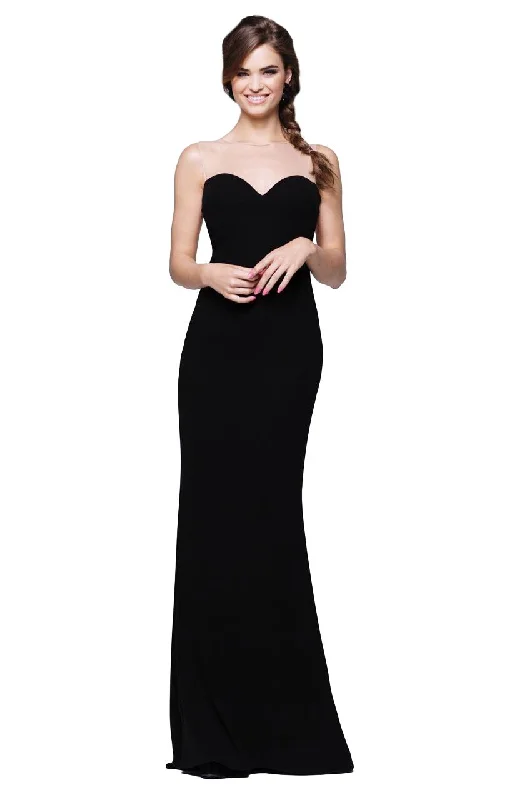 Tarik Ediz 50003 Illusion Sweetheart Sheath Dress