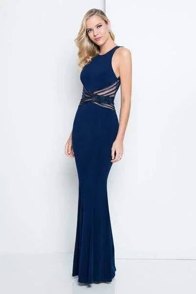 Terani Couture - 1815P5909 Embellished Scoop Neckline Sheath Dress