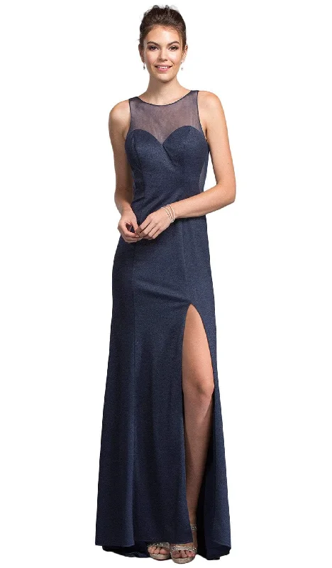 Trevi Collection - Chic Illusion Bateau Affordable Prom Dress