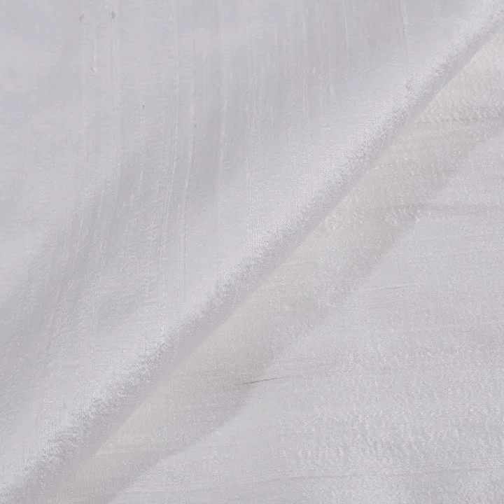 White Dyeable Pure Raw Silk Fabric