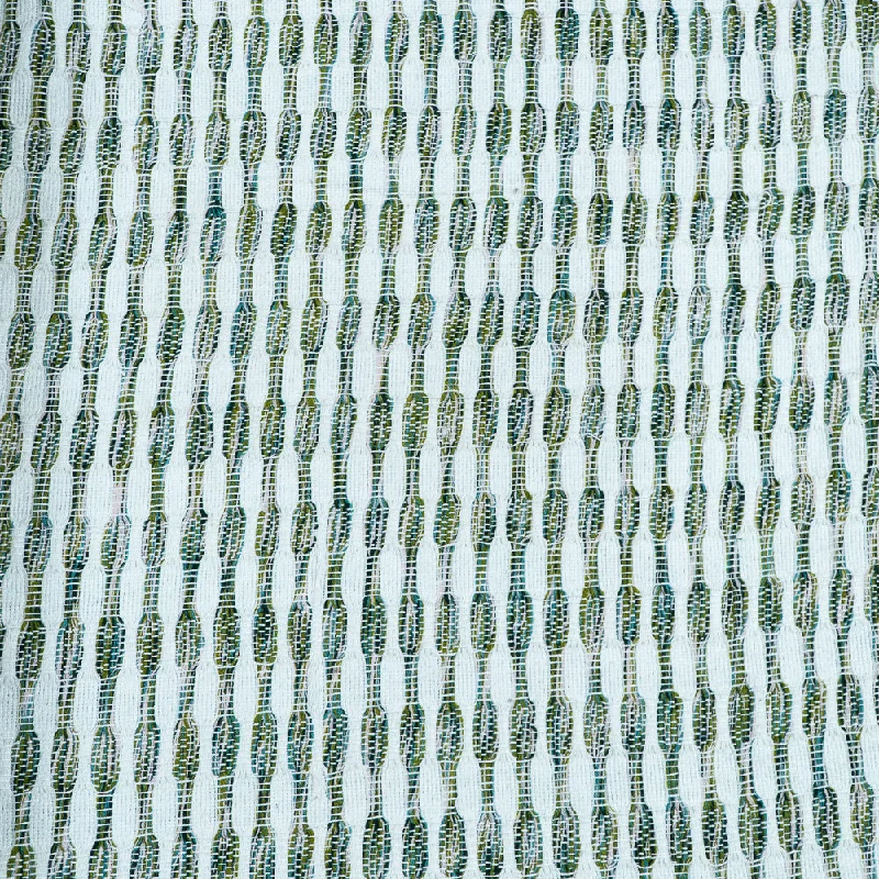 White With Green Stripes Jacquard