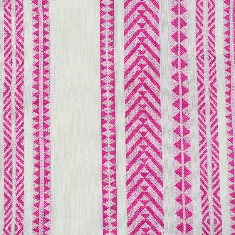 White With Pink Stripes Jacquard