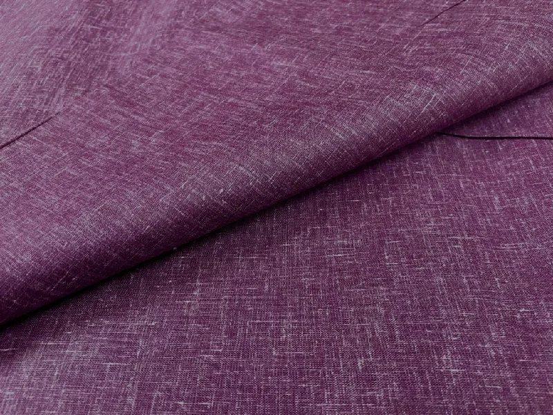 Wine Plain Cotton Linen Fabric