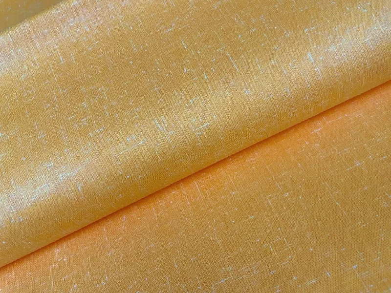 Orange Yellow Plain Cotton Linen Fabric