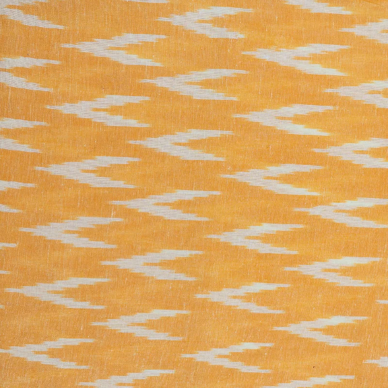 Yellow & White Ikat Fabric