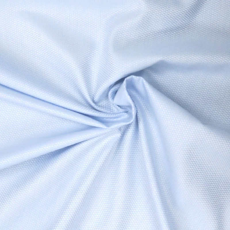 Light Blue Nailshead 100% Fine Shirting Cotton Fabric by Canclini