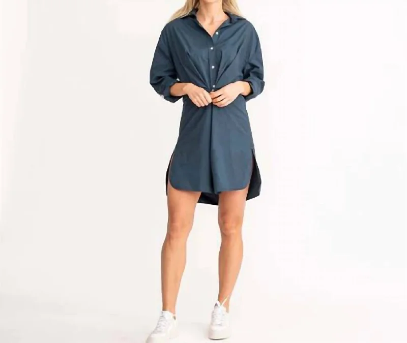 Lilli Shirt Dress In Midnight