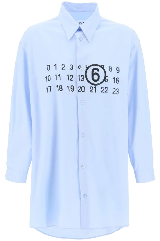 Mm6 Maison Margiela Women's Shirt Dress With Numeric Logo