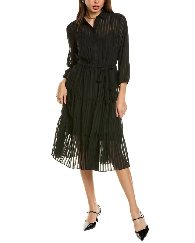 Nanette Nanette Lepore Shadow Stripe Shirtdress